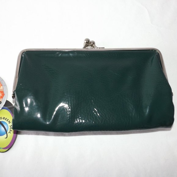 Studio 36 Green Patent Leather Clutch Wallet, New With Tags! - Picture 3 of 12
